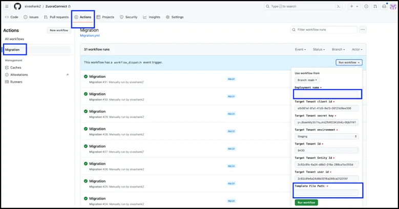 GitHub actions