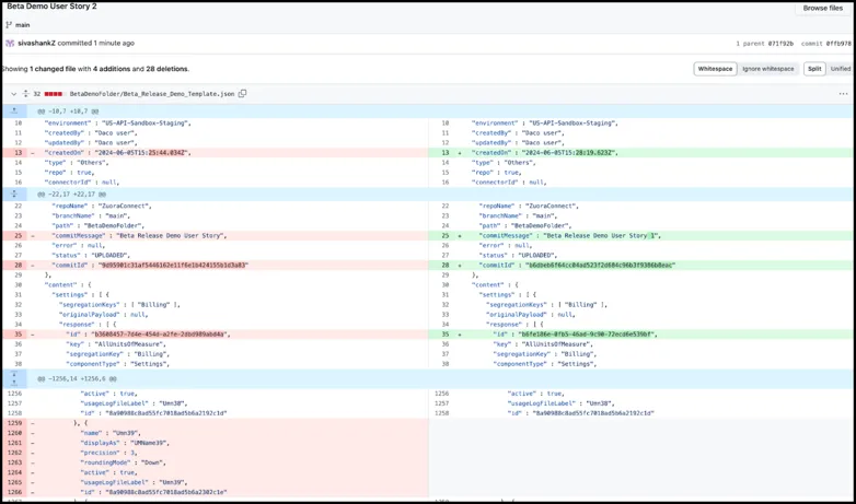 GitHub comparision