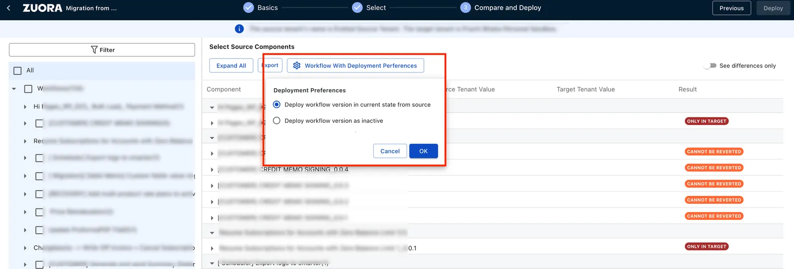 Workflow deployment preferences