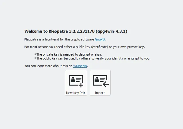 Generate Key Kleopatra