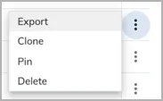 analytics cards menu