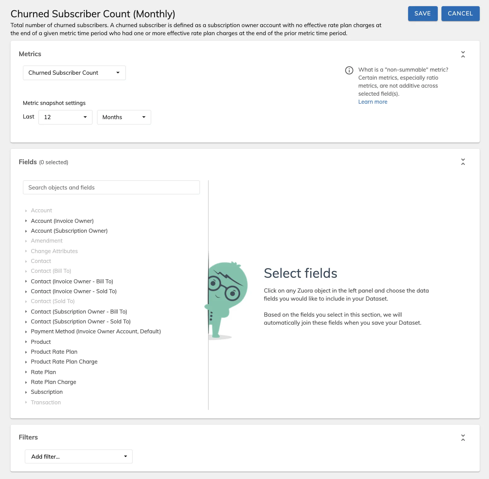 dataset churned subscriber count