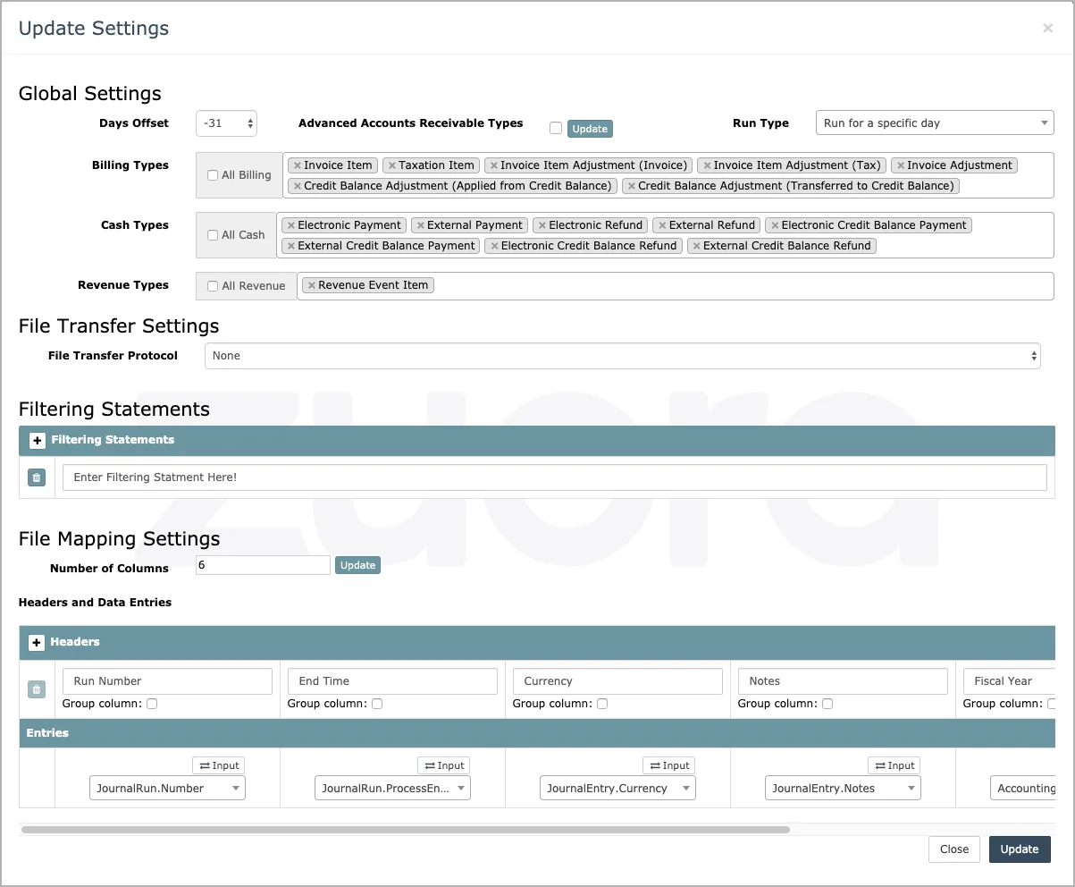 GL connector settings