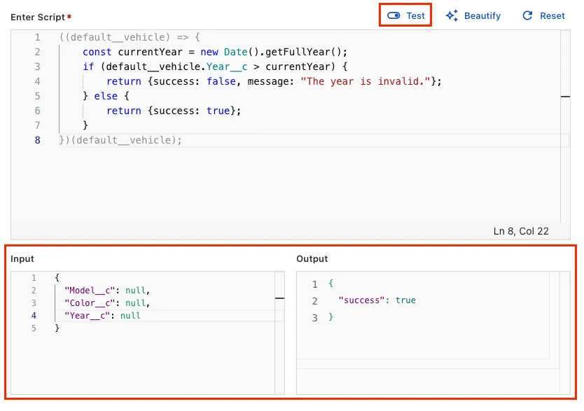 test function