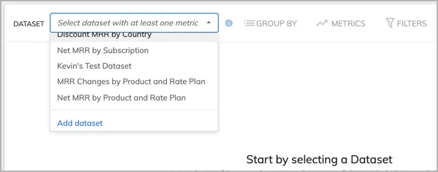 analytics time select dataset