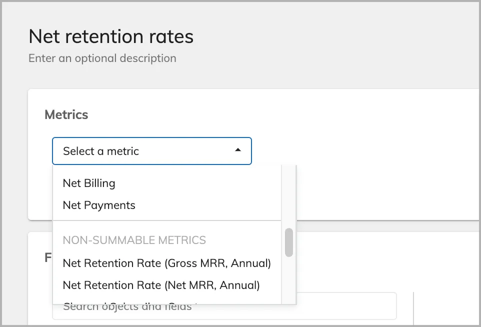 analytics list metrics