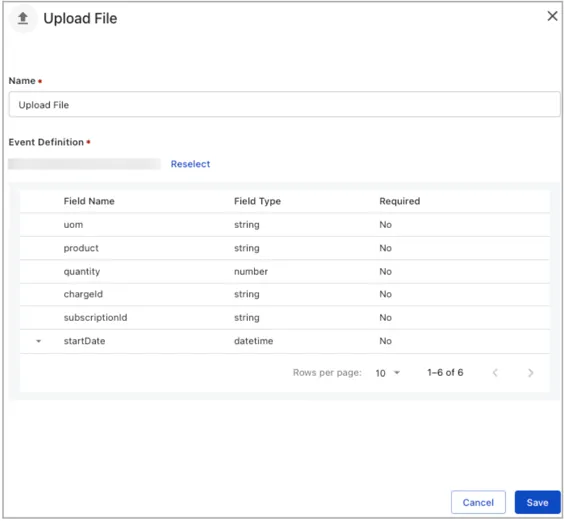 Upload File settings