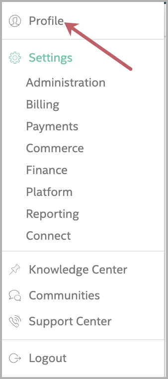 zuora settings profile
