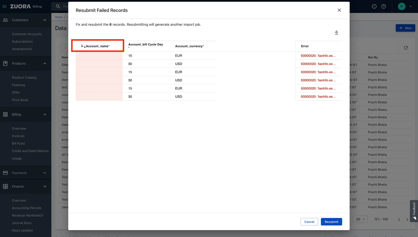 Job failure result caused by a byte order mark in the CSV file