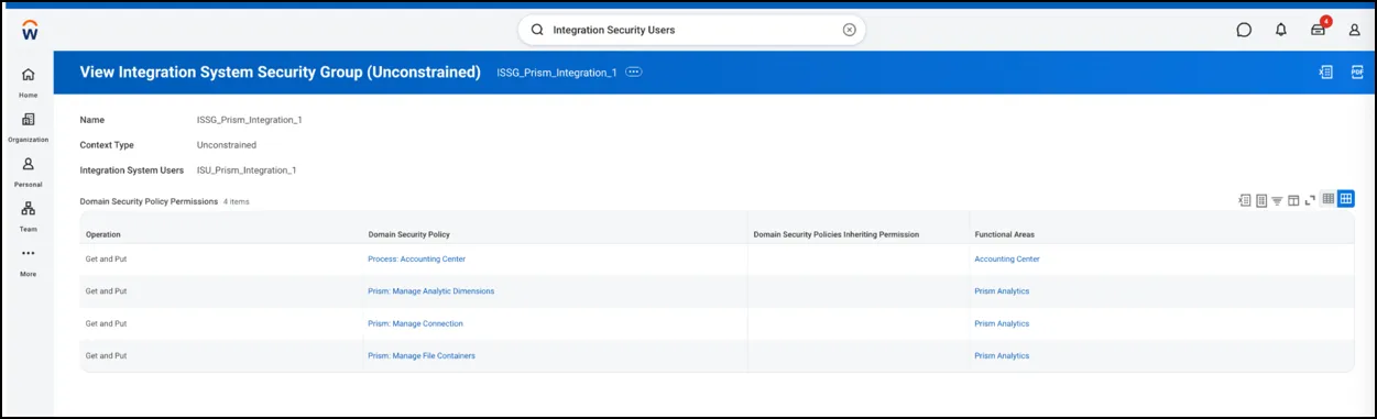 Assign domain security permissions