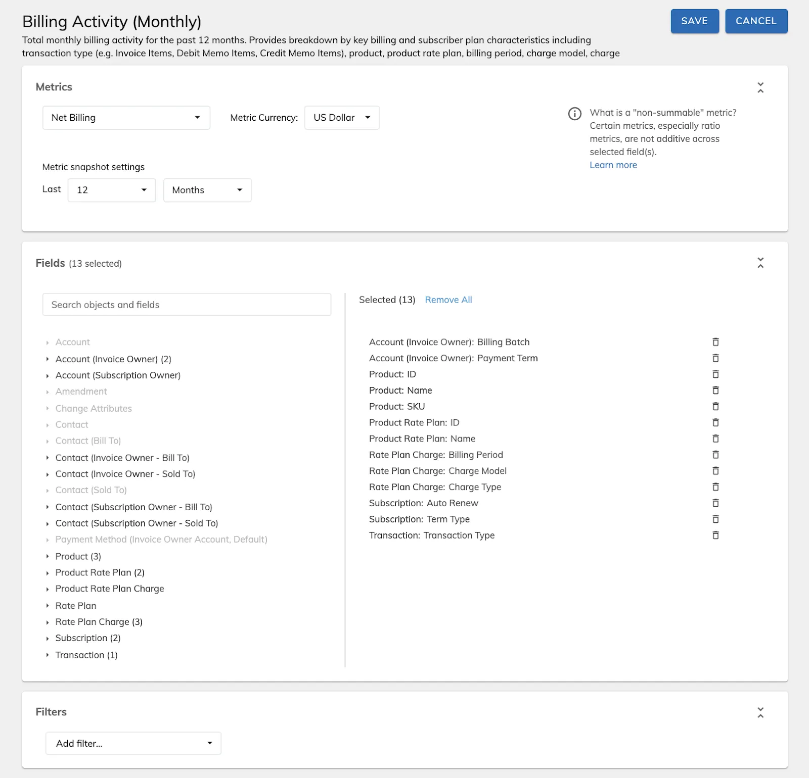 dataset billing activity